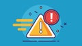Warning sign on screen, alert message, system error, computer problem vector design Generative AI Royalty Free Stock Photo