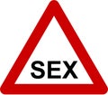 Warning sign with sex
