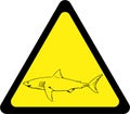 Warning sign with shark