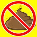 Warning sign Stop feces Royalty Free Stock Photo