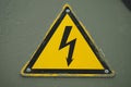 Warning sign Stop, life-threatening, under stress. Yellow with black