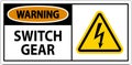 Warning Sign, Switch Gear Sign