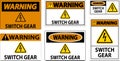 Warning Sign, Switch Gear Sign