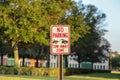 Warning Sign: There is no on-site parking subject to towing Royalty Free Stock Photo