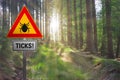 Warning sign `ticks` Royalty Free Stock Photo