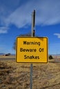 Snake area according to a sign Royalty Free Stock Photo