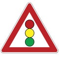 Warning sign. Traffic regulation. Russia