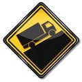 Warning for trucks and slope