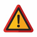 A warning sign vector icon Royalty Free Stock Photo