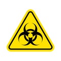 Warning sign of virus. Biohazard icon. Biohazard symbol. isolated on white background. Vector illustration. Royalty Free Stock Photo