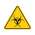 Warning sign of virus. Biohazard icon vector isolated on white background Royalty Free Stock Photo