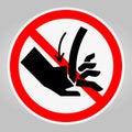 Warning Sign Against Injury Caused by Dangerous Equipment or Machinery Royalty Free Stock Photo