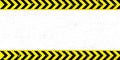 Warning sign on white background. Black Stripped Rectangle on yellow background. Blank Warning Sign. Warning Background for your d Royalty Free Stock Photo