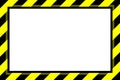 Warning sign yellow black stripe frame template background copy space, banner frame striped awning yellow, stripe frame