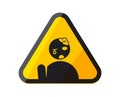 A warning sign of A zombie. Isolated Vector Illustration