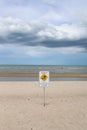 Warning signage on the beach