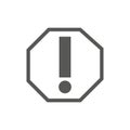 Warning signal vector icon - Vector ilustiration