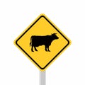 Warning signs of farm animals Royalty Free Stock Photo