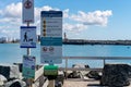 Warning Signs At Industrial Wharf