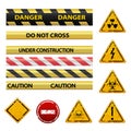 Warning signs. Stock illustration. Royalty Free Stock Photo