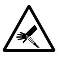 Warning Skin Puncture Symbol Sign ,Vector Illustration, Isolate On White Background Label. EPS10