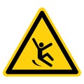 Warning Slippery Surface Symbol Sign ,Vector Illustration, Isolate On White Background Label. EPS10 Royalty Free Stock Photo