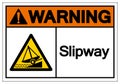 Warning Slipway Symbol, Vector  Illustration, Isolated On White Background Label. EPS10 Royalty Free Stock Photo