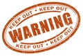 Warning stamp Royalty Free Stock Photo