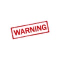 Warning Stamp Red Grunge Texture Vector Royalty Free Stock Photo