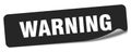 warning sticker. warning label