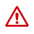 Warning, stop sign icon with exclamation marc - for stock Royalty Free Stock Photo