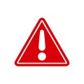 Warning, stop sign icon with exclamation marc - vector for stock Royalty Free Stock Photo