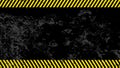 Warning striped rectangular background, yellow and black stripes on the diagonal, a warning to be careful Royalty Free Stock Photo