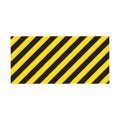 Warning striped rectangular background, yellow and black stripes on the diagonal, a warning to be careful Royalty Free Stock Photo