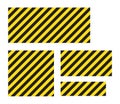 Warning striped rectangular background, yellow and black stripes on the diagonal, a warning to be careful - the potential danger