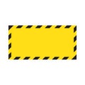 Warning striped rectangular background, yellow and black stripes on the diagonal, a warning to be careful Royalty Free Stock Photo