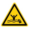 Warning Strong Current Watch Out Symbol Sign, Vector Illustration, Isolate On White Background Label. EPS10 Royalty Free Stock Photo