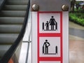 Warning Suggestion Signs for the Escalator