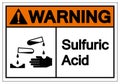 Warning Sulfuric Acid Symbol Sign, Vector Illustration, Isolate On White Background Label .EPS10