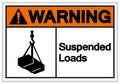 Warning Suspended Loads Symbol Sign, Vector Illustration, Isolated On White Background Label .EPS10 Royalty Free Stock Photo