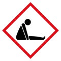 Warning symbol for suffocation illustration.