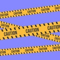 Warning tape illustration. construction caution stripes vector icon. warning sign illustration Royalty Free Stock Photo