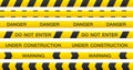 Warning tape set Royalty Free Stock Photo