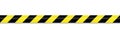 Warning tape yellow black