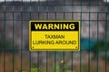 Warning Taxman lurking around Royalty Free Stock Photo