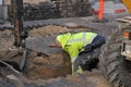 Warning to pedestrain road work in process in Copenhagen