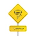 Warning tornado sign. Royalty Free Stock Photo