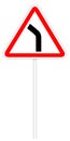 Warning traffic sign - Dangerous turn left