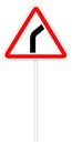 Warning traffic sign - Dangerous turn right