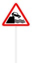 Warning traffic sign - Embankment